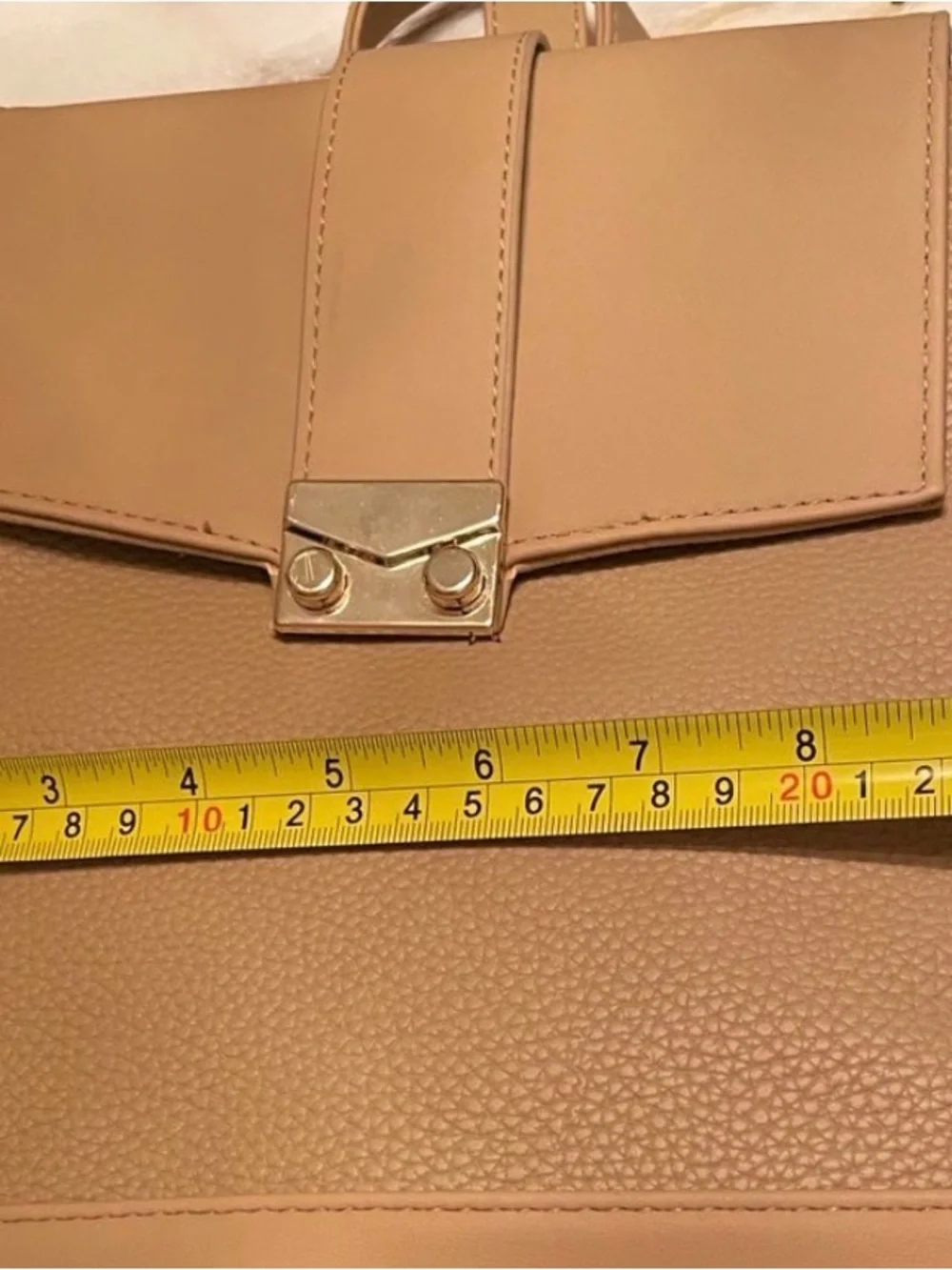 Beige Leather Backpack - Elegant Women's Daypack